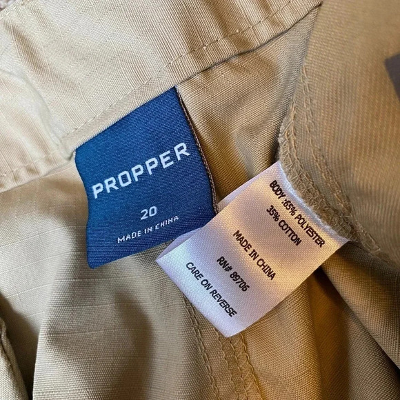 Proper RevTac Pant Men’s Duty Cargo Pants Ripstop NWOT Size 20/42” Pockets Beige - Picture 5 of 12